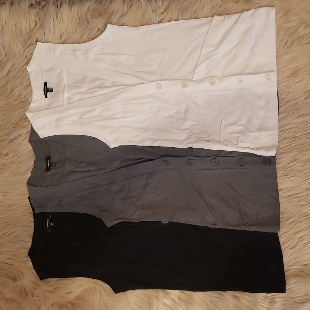 Three Cardigan Vests